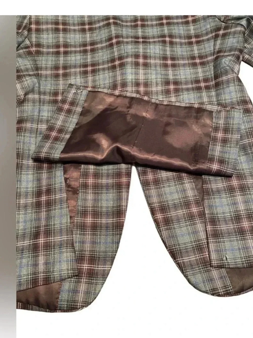 Men’s Bespoke Tazzio Skinny Fit Plaid Two Piece Suit